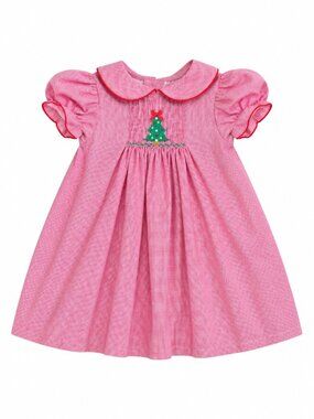 Southern Sunshine Smocked Christmas Dress — 3T